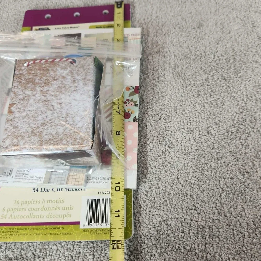 Little Yellow Bicycle Simple Stories Scrapbook Paper Sticker Planner Disc Bundle